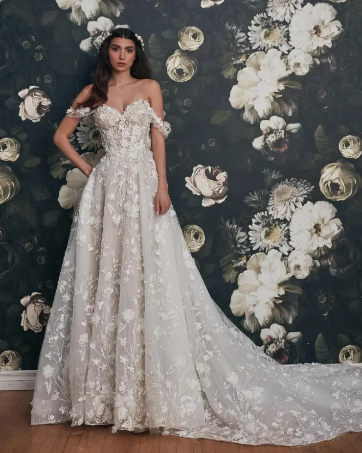 Floral Wedding Dresses: Perfect Styles for Garden Weddings Image