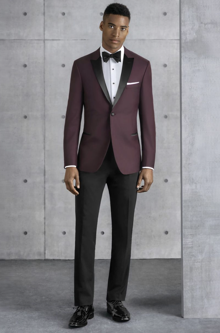Tuxedo & Suit Style #Kenneth Cole Burgundy Empire Tuxedo Default Thumbnail Image
