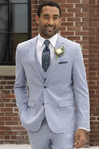 Tuxedo & Suit Style #Couture 1910 Oxford Blue Stretch Suit #0 default thumbnail