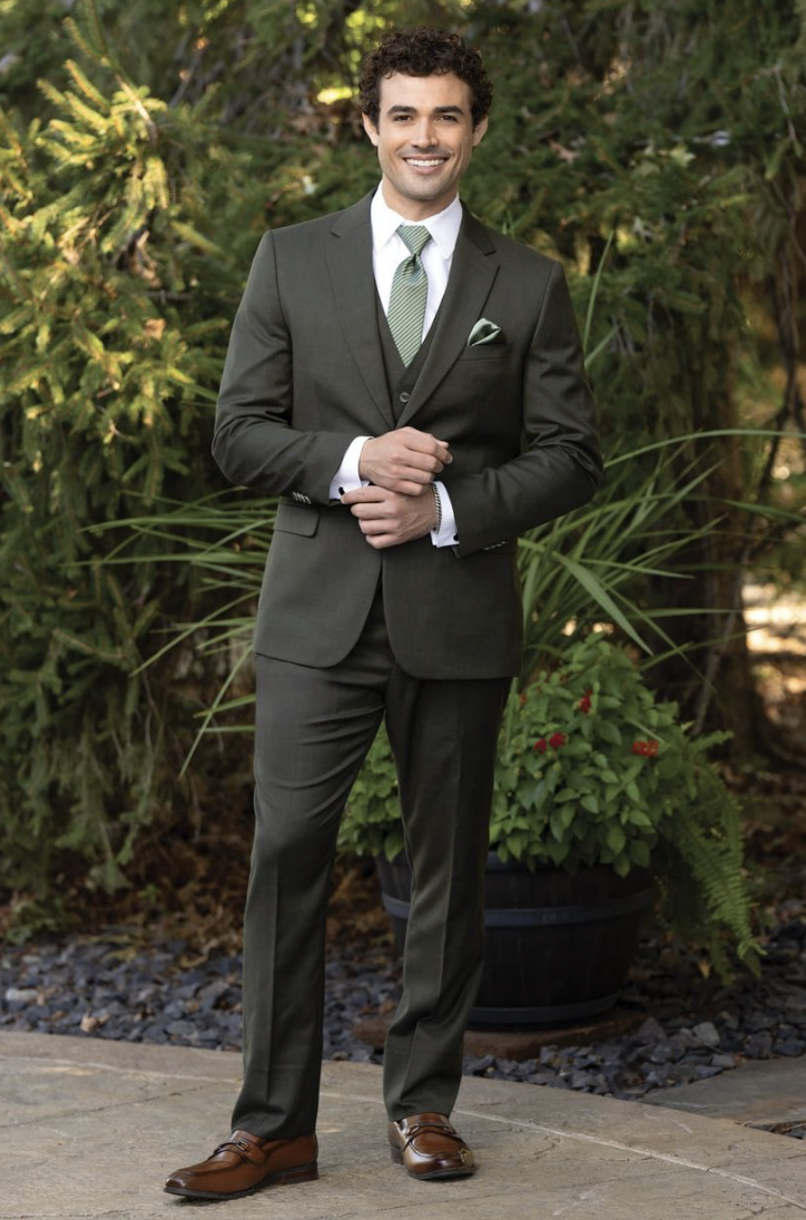 Tuxedo & Suit Style #Couture 1910 Olive Stretch Suit Default Thumbnail Image