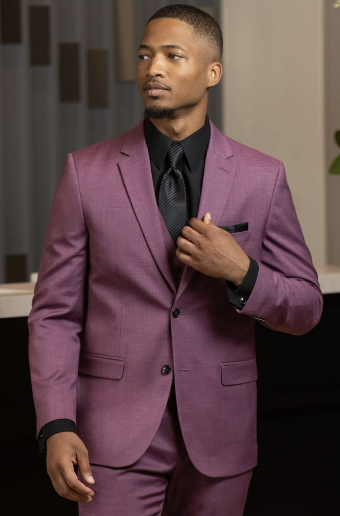 Tuxedo & Suit Style #Couture 1910 Violet Stretch Suit #0 default thumbnail